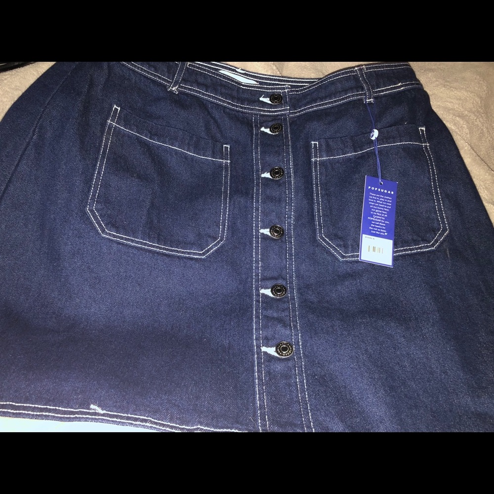Nwt pop sugar button up mini skirt